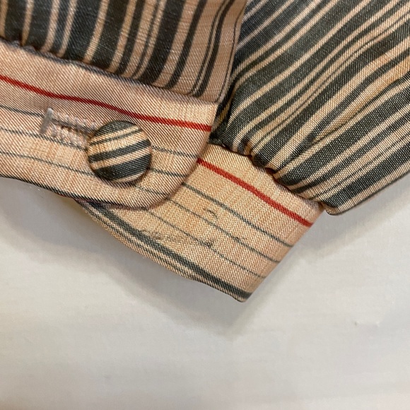 Vintage JONATHAN MARTIN Silk Striped Button-Down Shirt - Picture 10 of 12